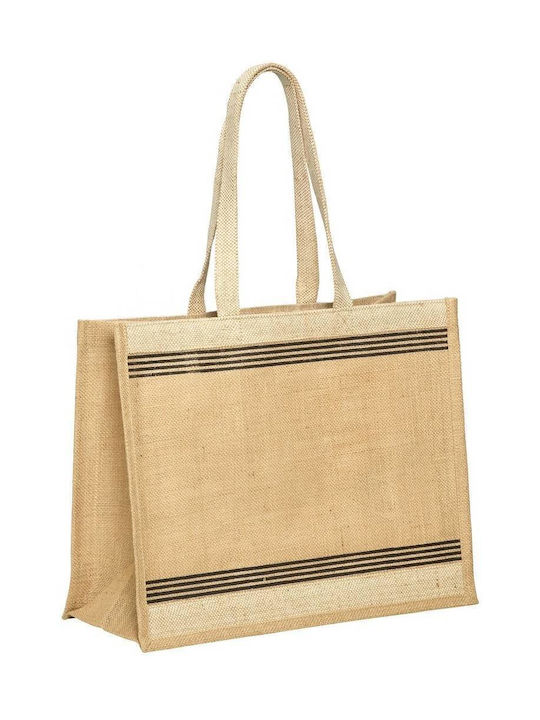 Ubag Βαμβακερή Τσάντα για Ψώνια σε Μπεζ χρώμα