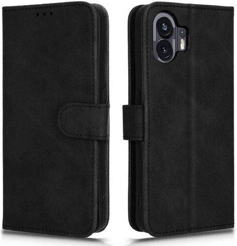 Halterung Ansicht Brieftasche Leder Schwarz (Nothing Phone 2)