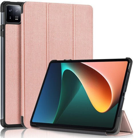 Три-слойна Стойка Флип Капак Розова (Xiaomi Pad 6)
