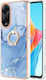 Electroplating Umschlag Rückseite Silikon Blau (Oppo A98)