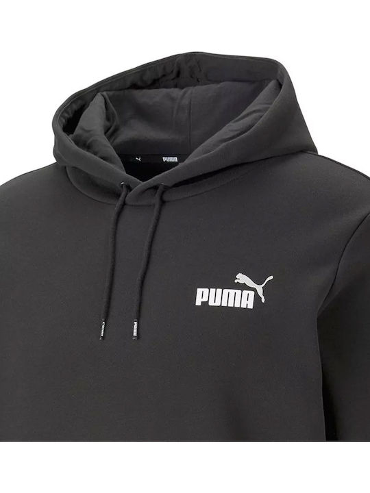PUMA ESS+ Φούτερ με Κουκούλα Μαύρο