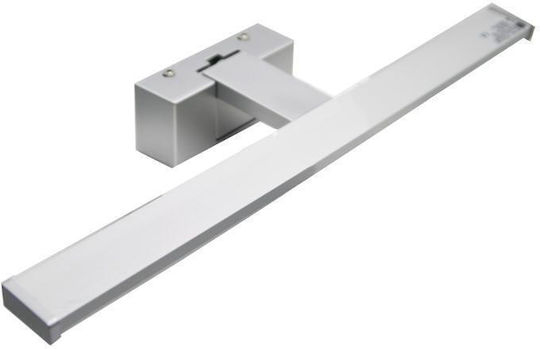 Adeleq Lamp Bathroom with Integrated LED and Natural White Light Silver 60cm