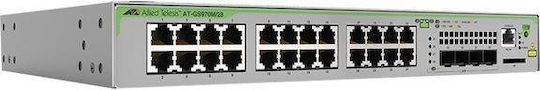 Allied Telesis GS970M/18 Управление на L3 PoE Switch с 24 Портове Гигабитови (1Gbps) Ethernet и 4 SFP Портове