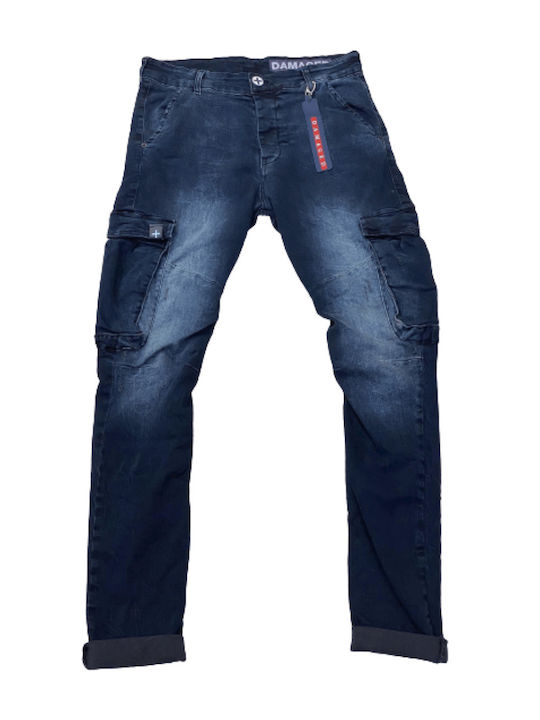 Damaged Jeans Ανδρικό Παντελόνι Τζιν Cargo Ελασ...