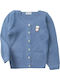 Kinderstrickjacke Gestrickt Blau