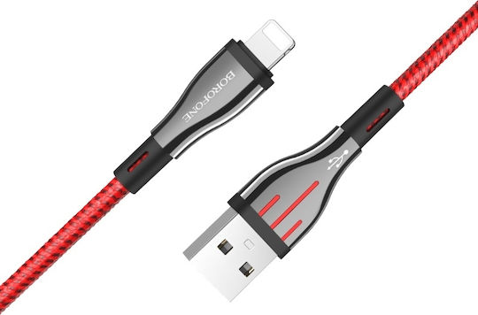 Borofone USB-A to Lightning Cable Μαύρο 1.2m BFO-BU23-L-BR