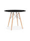 Lucas Round Table Dining Room Wooden Black 90x90x73cm