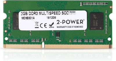 2 Power 2GB DDR3 RAM mit Geschwindigkeit 1600 für Laptop