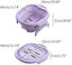 Foldable Foot Spa with Massage Rollers Purple