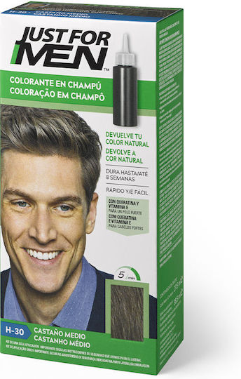 Just For Men Shampoo-In Color Χρωμοσαμπουάν Χωρίς Αμμωνία Medium Brown 30ml