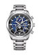 Citizen Men's Watch 43mm Battery with Silver Metal Bracelet