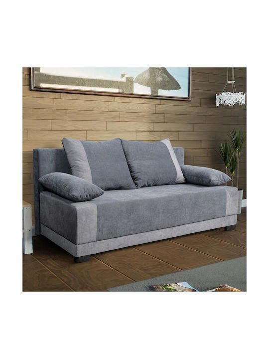 Quatro Διθέσιος Καναπές Κρεβάτι Γκρι 200x88x77εκ. 21040080