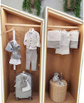 Complete Baptism Package Nuchouette Cleon for boys white/grey Collection 2023