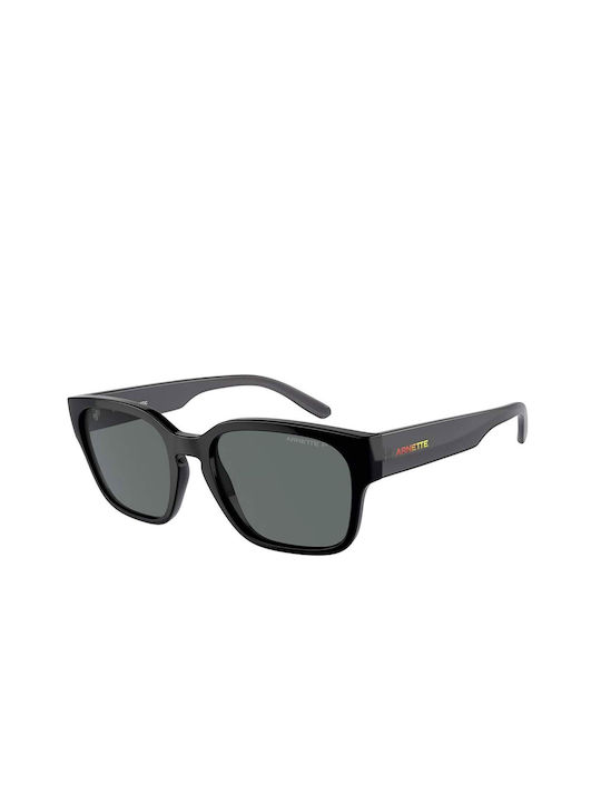 Arnette Men's Sunglasses with Black Plastic Frame and Black Lens