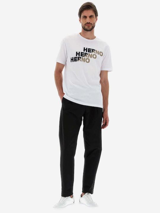 Herno Men's Ανδρικό T-shirt Κοντομάνικο Λευκό
