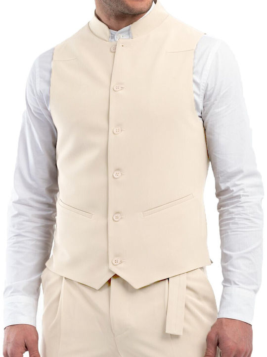 Vittorio Artist Men's Vest Slim Fit White