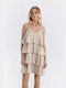 Molly Bracken Summer Mini Dress Gold