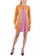 Dress Women Mini Evening Dress Orange