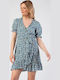 Mini Dress Wrap Indigo