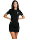 Sik Silk Core Tech Summer Mini T-Shirt Dress Black