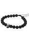 Herren Armband Makramee aus Kabel mit Perlen