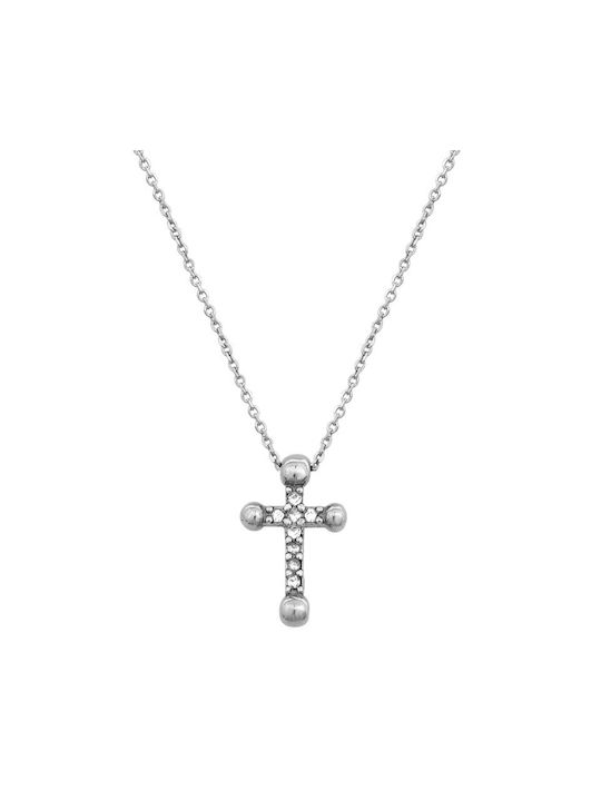 Damen Kreuz aus Silber mit Kette