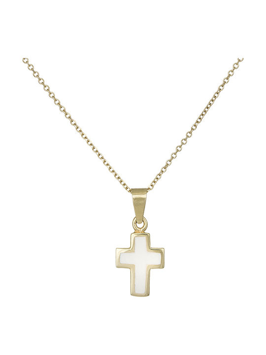 Gold Kreuz 14K mit Kette