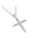 Men's White Gold Cross 14K with Chain