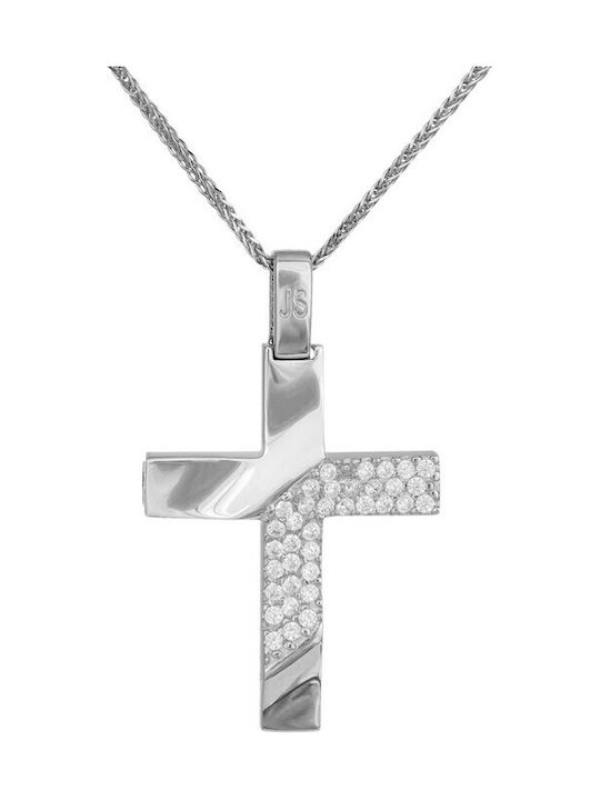 Damen Gold Kreuz 14K mit Kette