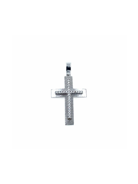 White Gold Cross 14K