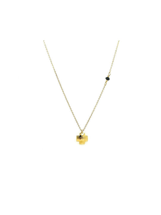 Gold Kreuz 9K mit Kette