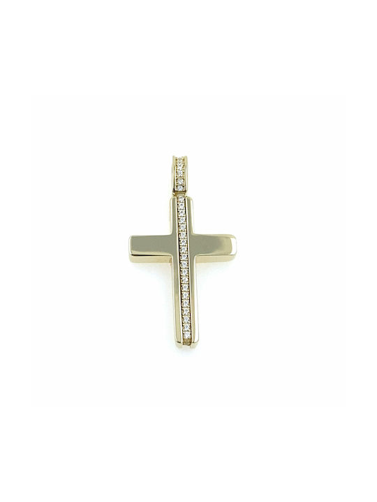 Gold Kreuz 14K Beidseitig