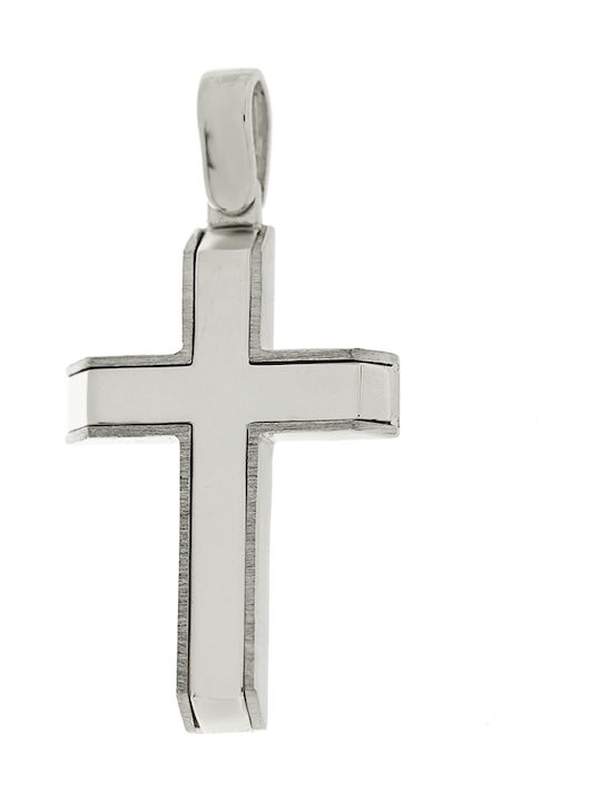 Weißgold Kreuz 14K