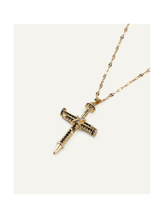 Kreuz aus Stahl mit Kette