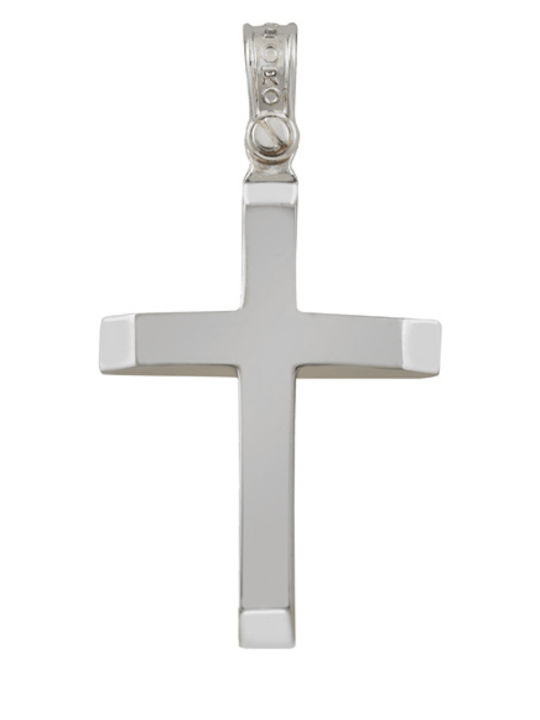 Al'Oro White Gold Cross 14K