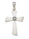 Al'Oro White Gold Cross 14K