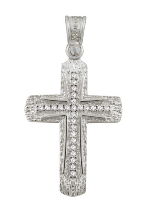 Al'Oro White Gold Cross 14K