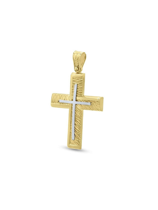 Anorado Men's Gold Cross 14K