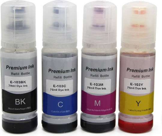 Compatible Inkjet Printer Ink Package Epson 70ml Multi (Color) / Black 4pcs