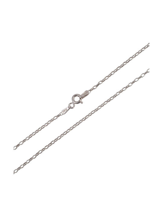 Women's Silver Neck Chain White