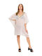 Aquablue Feminin Caftan de Plajă Alb