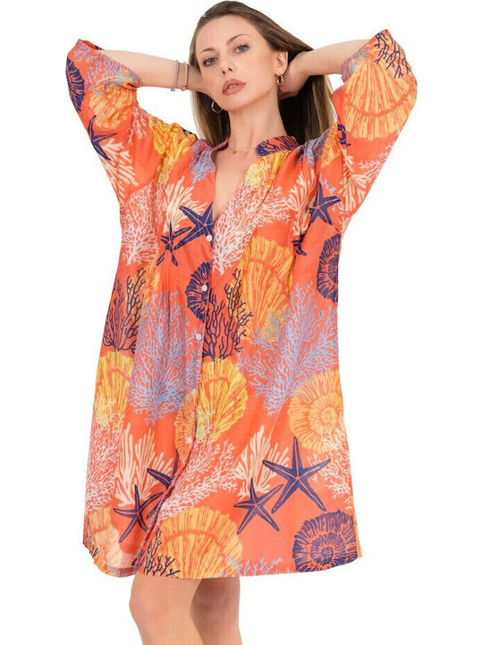 Aquablue Feminin Rochie de Plajă Portocaliu