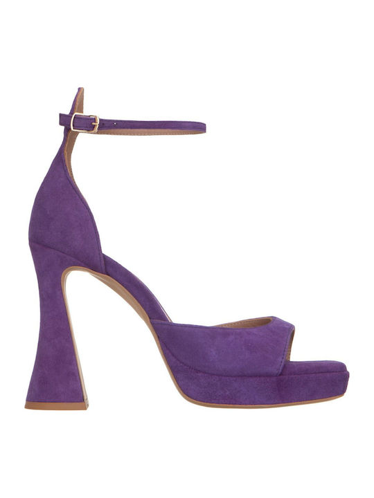 Haralas Din piele întoarsă Sandale Violet