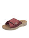 Women's Flat Sandals Anatomic in Burgundy Color