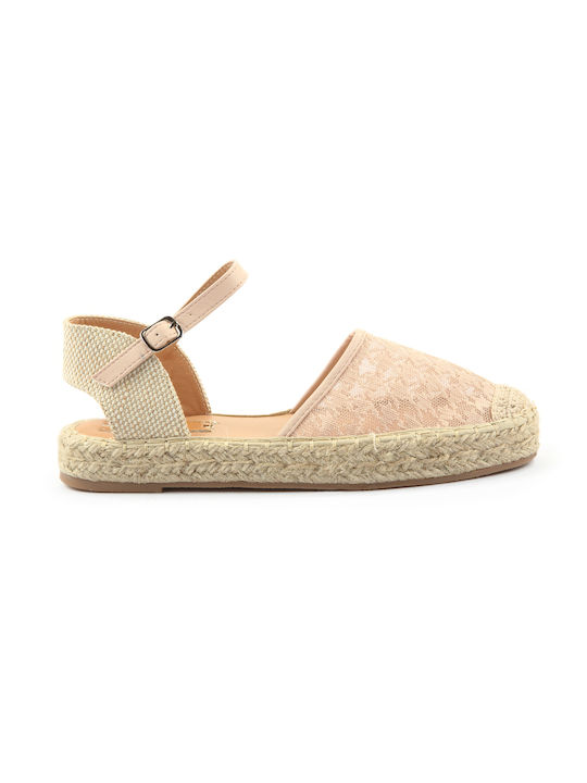 Fshoes Women's Knitted Espadrilles Beige