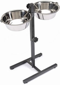 Camon Stainless Steel Bowl Food & Water for Dog with Base 4lt 28cm