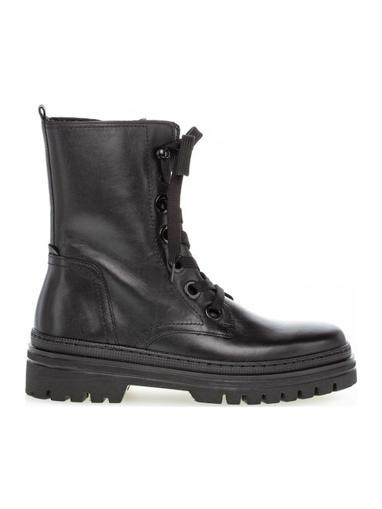 Gabor Leather Women's Ankle Boots Black
