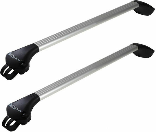 Modula Roof Bars Aluminum Open 119cm. for Cars with Factory Bars (with Roof Rack Legs) Silver