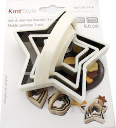 Plastic Star-Shaped Cookie Cutter 3pcs 8KZN56