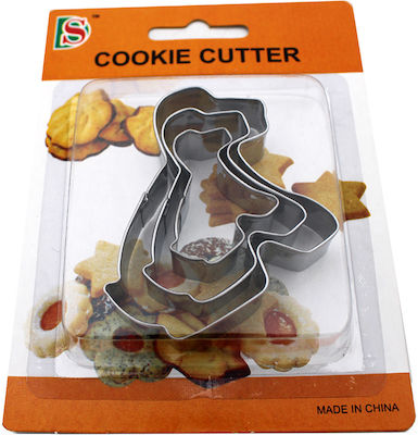 Metallic Animal-Shaped Cookie Cutter 3pcs 8KZN60